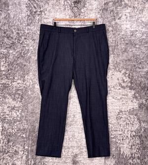State & Liberty Pants 38 x 26 Mens Athletic Fit Stretch Suit Dress Trouser Blue